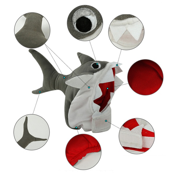 Pet Supplies Shark Hat Turned Headgear